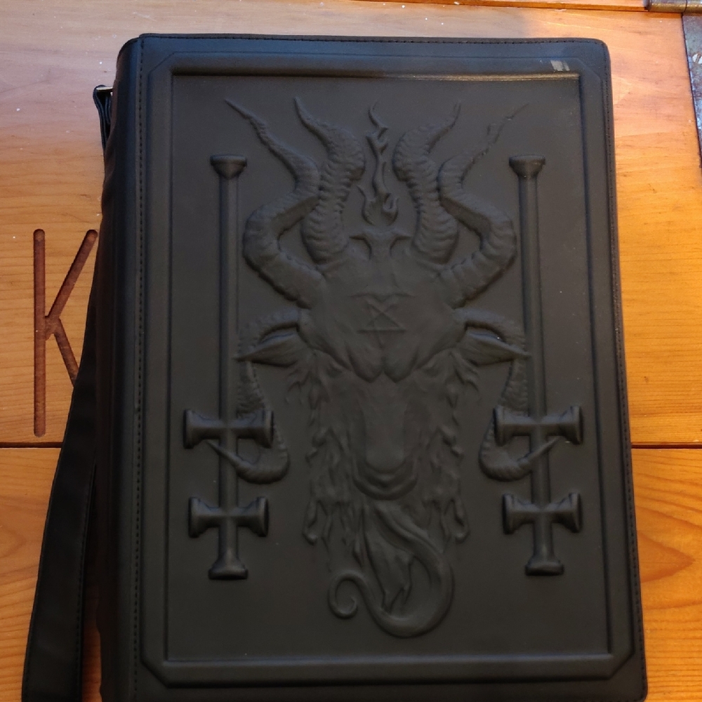 Killstar Baphomet Book Messenger Shoulder Bag